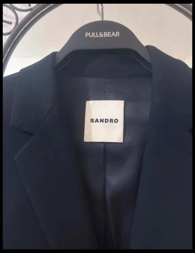 Sandro marine jas blazer 99% nieuwe wol slim man T48 M – photo 2